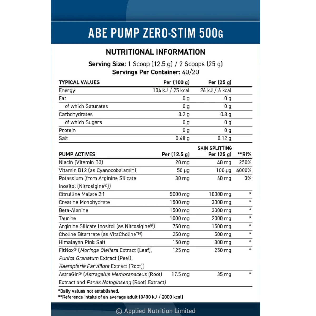 Applied Nutrition ABE Pump